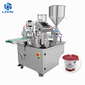 LT-A009 Automatic Rotary Plate Yogurt Jam Ketchup Cream Coffee Cup Filling Sealing Packing Machine