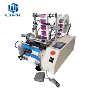 LT-190III Round Bottle Labeling Machine Desktop Adhesive Sticker Labeler  