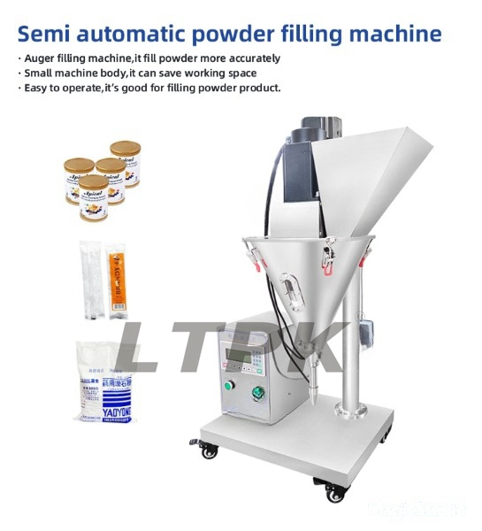 LT-TPF100 Semi Auto Table Top  0.5 100g small dose Powder Vials Filling Machine.jpg